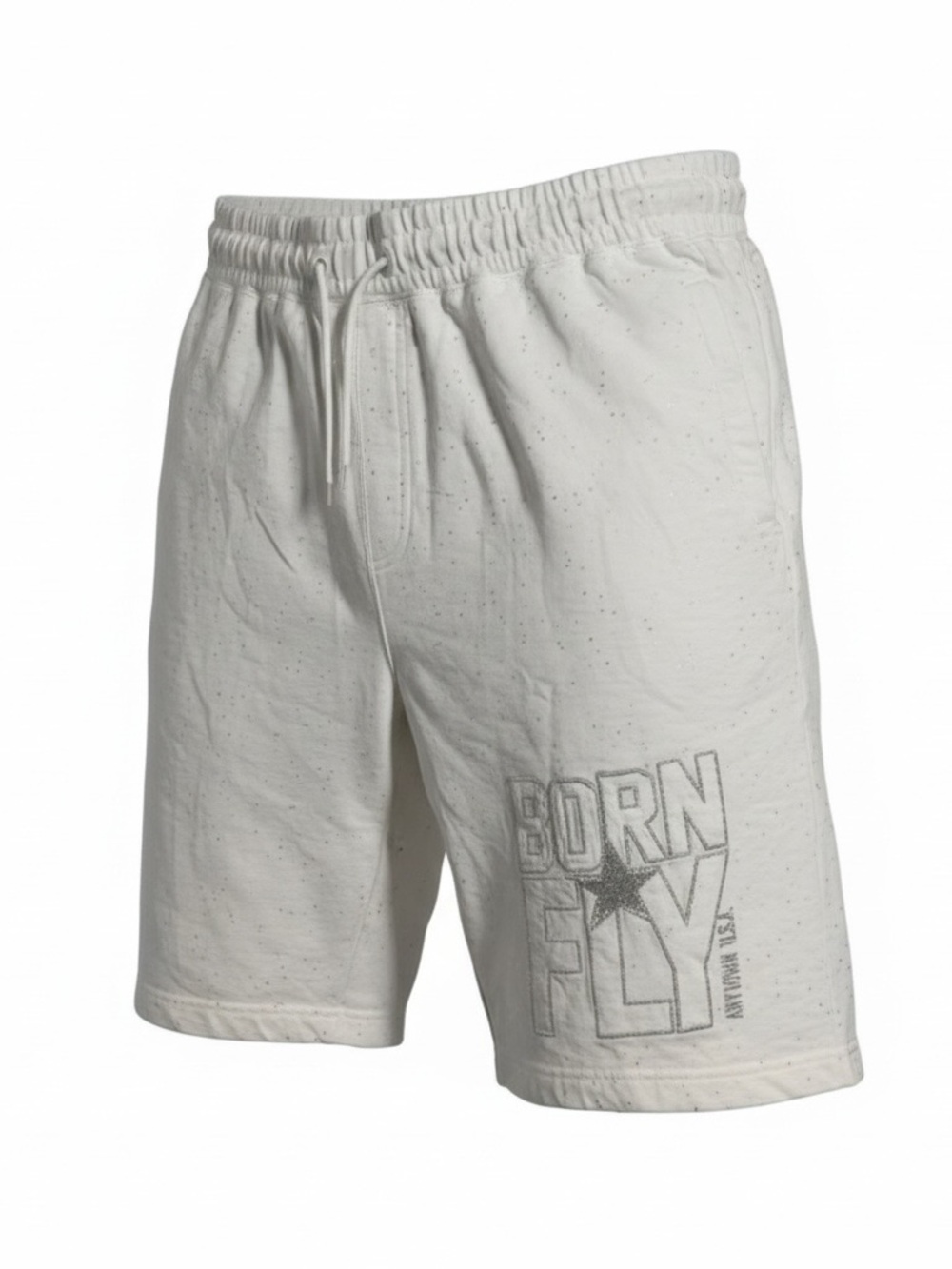 Born Fly Men's Athletic Shorts in White